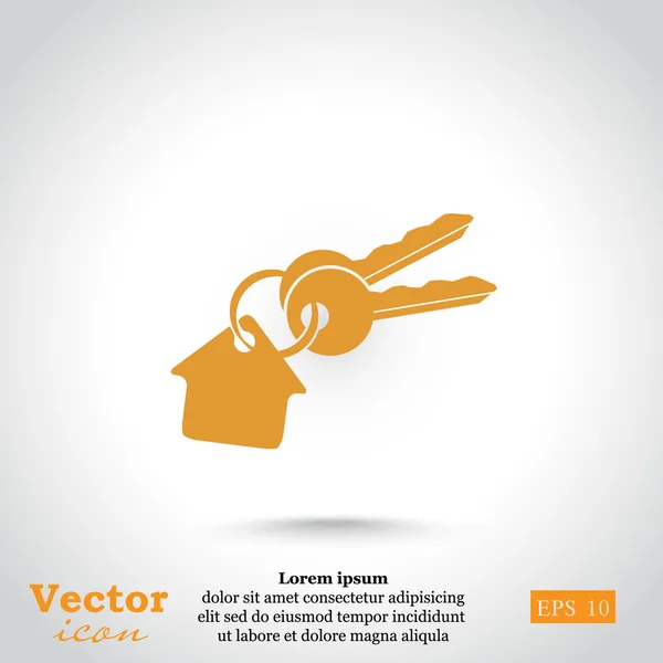 Ikona klíče domu — Stockový vektor