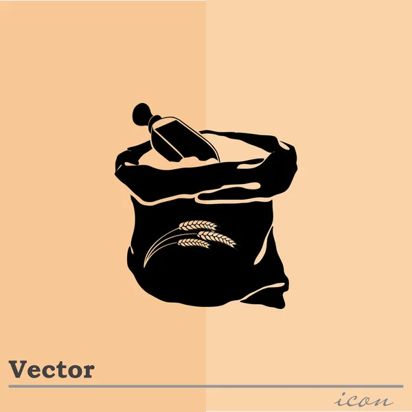 Saco de harina icono — Vector de stock