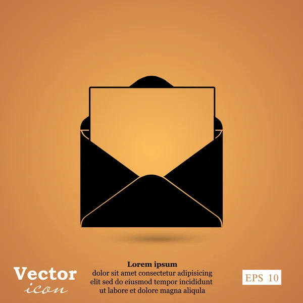 Lettre, courrier, enveloppe Icône — Image vectorielle