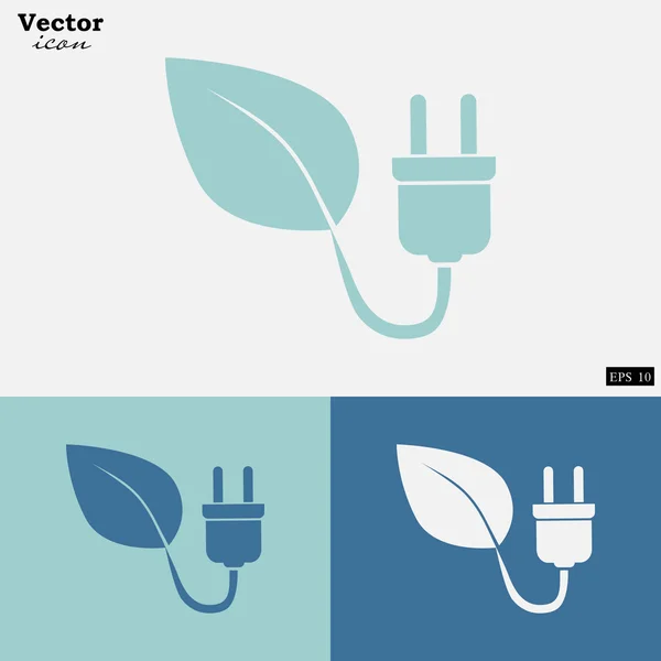 Green energy icons set — Stock Vector