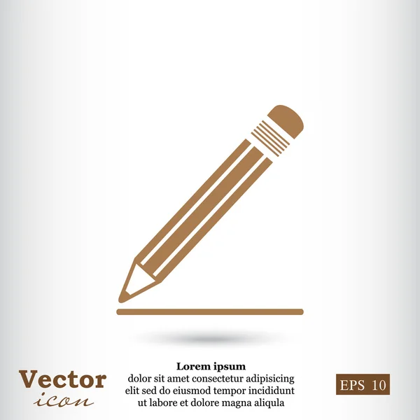 Lápiz, dibujo, icono de edición — Vector de stock