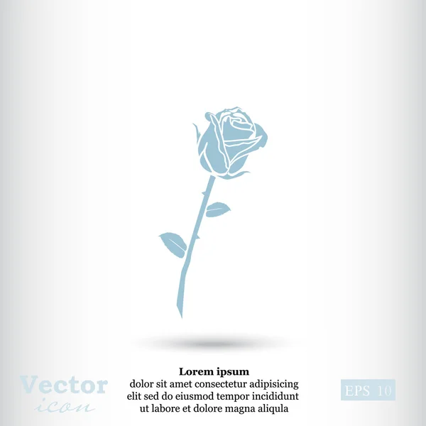 Rose flower icon — Stock Vector
