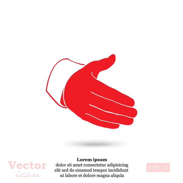 Handschlag-Ikone — Stockvektor