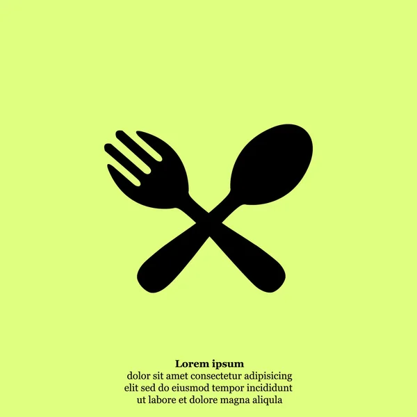 Icône cuillère et fourchette — Image vectorielle