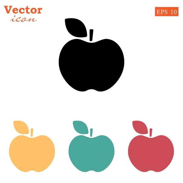Mela frutta icone set — Vettoriale Stock