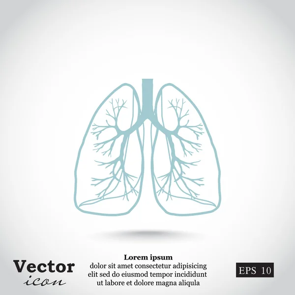 Menselijke longen pictogram — Stockvector