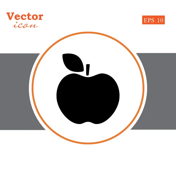 Икона яблока — стоковый вектор