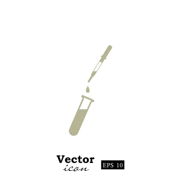 Zdravotní laborant testu ikona — Stockový vektor