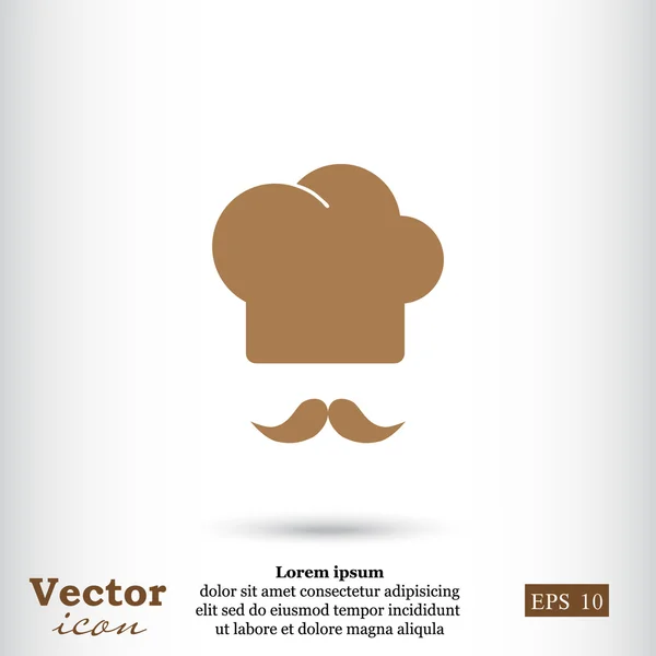 Повар ресторана, икона повара — стоковый вектор