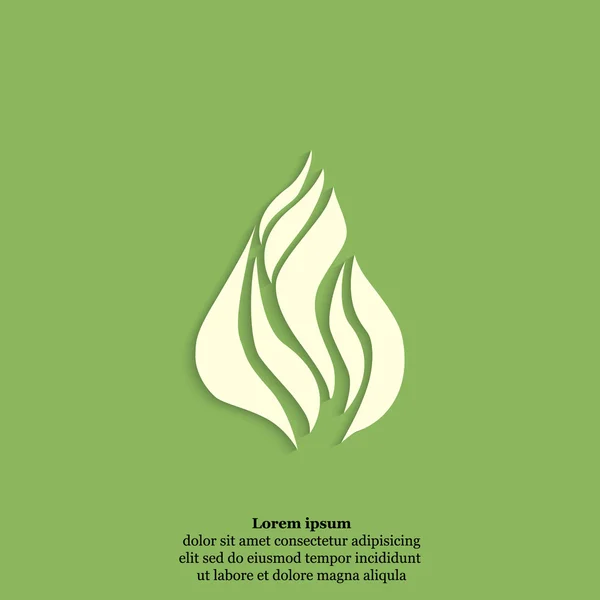 Burning Fire icono — Archivo Imágenes Vectoriales