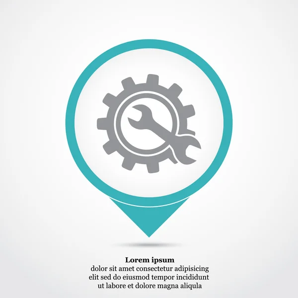 Servicio de reparación icono — Vector de stock