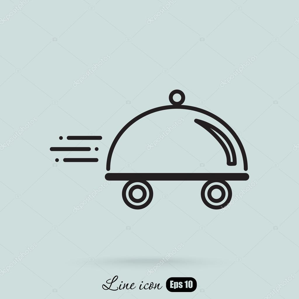 Food delivery icon. vector illustration