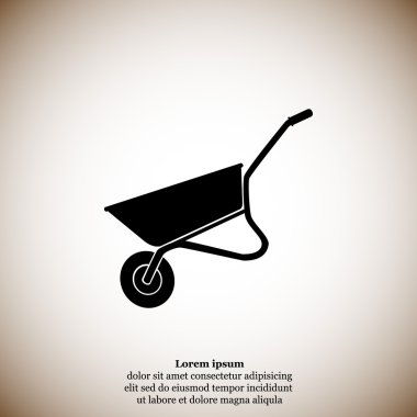 İnşaat veya Bahçe el arabası simgesi