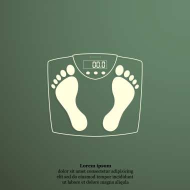 Elektronik Terazi ve ayak izleri simgesi