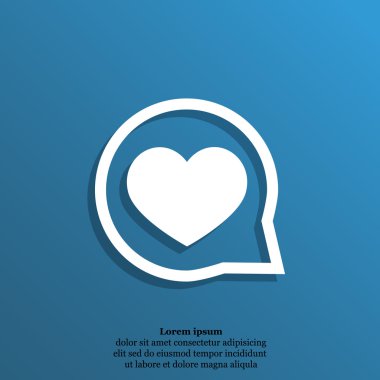 Konuşma balonu simgesinin kalbinde