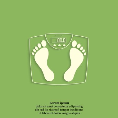 Elektronik Terazi ve ayak izleri simgesi