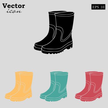 Icons set lastik çizmeler