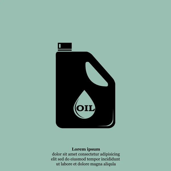 Olej silnikowy ikona kanister — Wektor stockowy