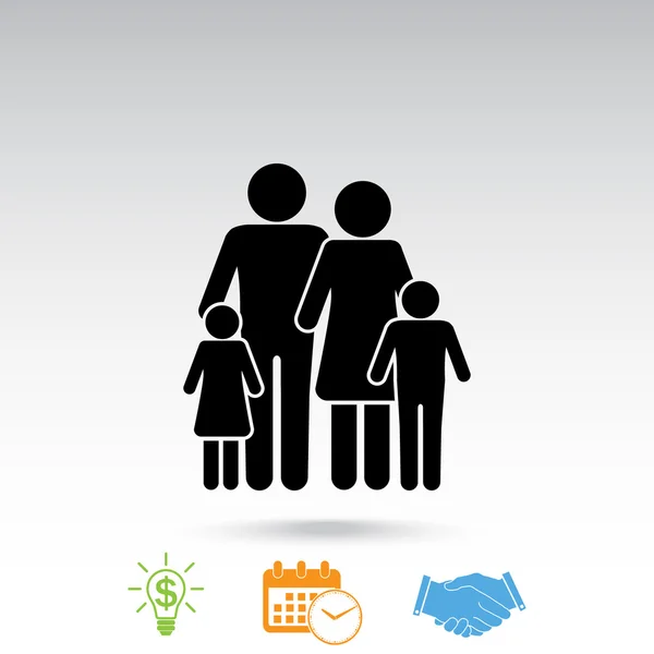 Traditionele familie pictogram — Stockvector