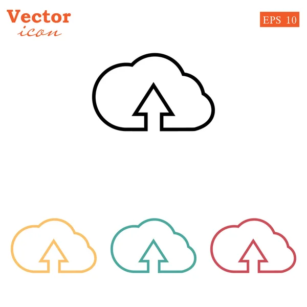 Subir al icono de la nube — Vector de stock