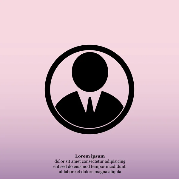 Üzletember avatar ikon — Stock Vector