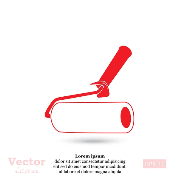 Icono de rodillo de pintura — Vector de stock