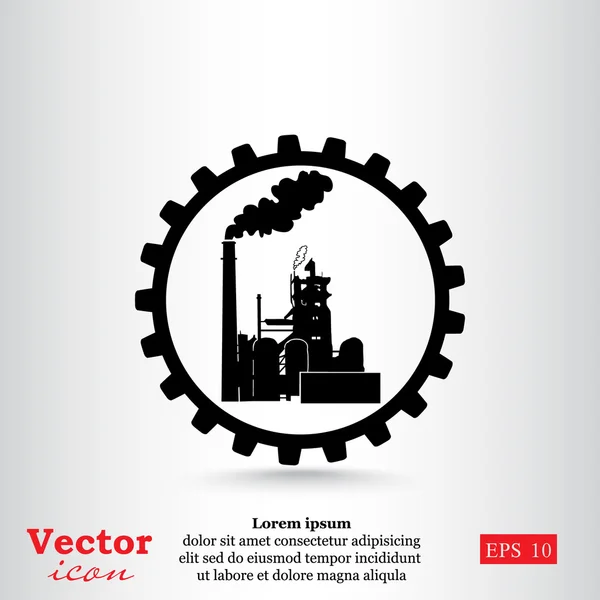 Icône d'usine industrielle — Image vectorielle