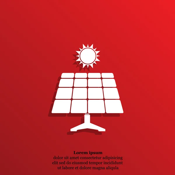 stock vector solar panel icon