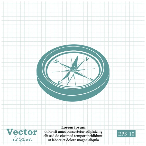 Icona bussola di navigazione — Vettoriale Stock