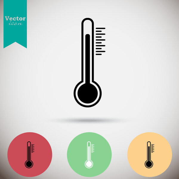 temperature, thermometer icon