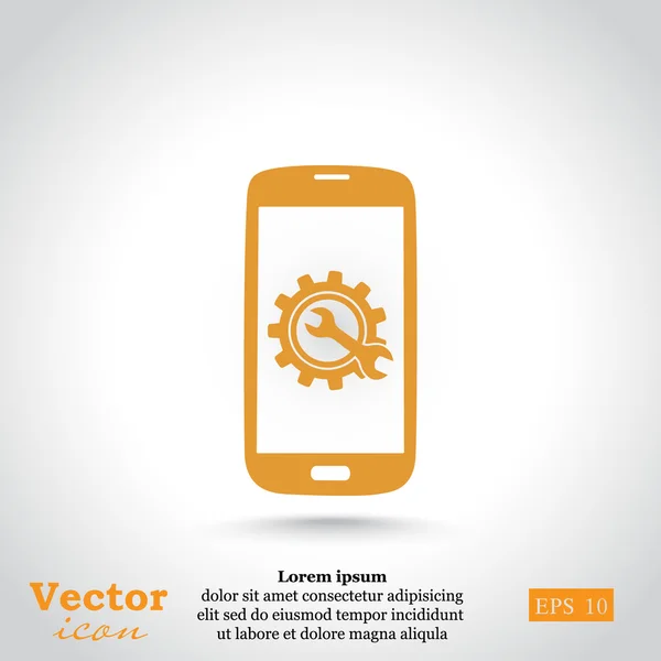 Ícone de serviço Smartphone — Vetor de Stock