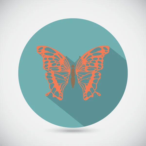 Icona della farfalla volante — Vettoriale Stock