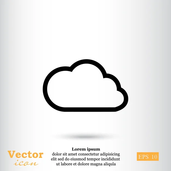 Nube tiempo icono — Vector de stock