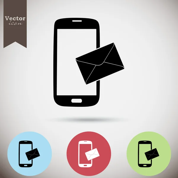 Смартфон з набором піктограм повідомлень — стоковий вектор