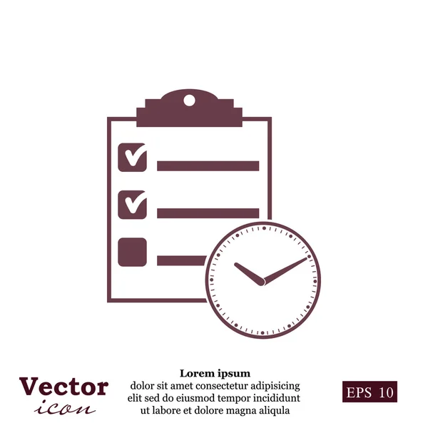 Icono de horario de negocios — Vector de stock