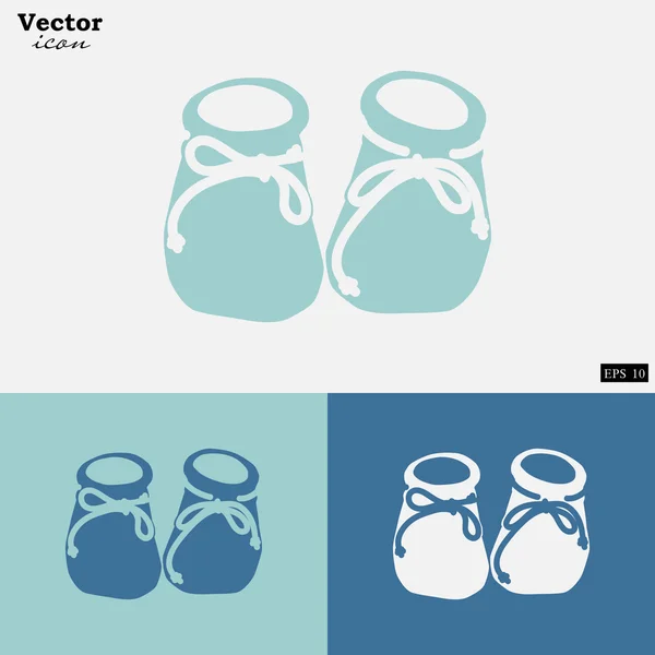 Bebé botines icono — Vector de stock