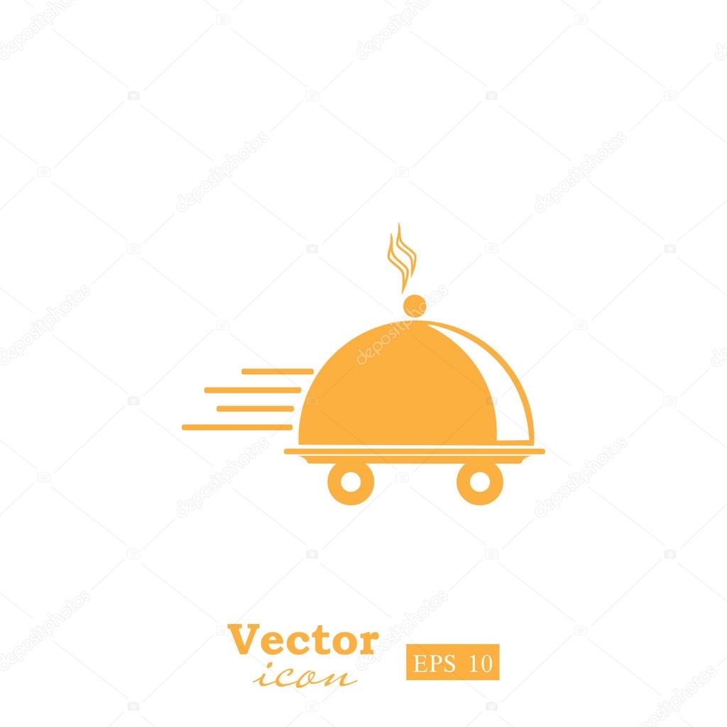 Food delivery icon. vector illustration