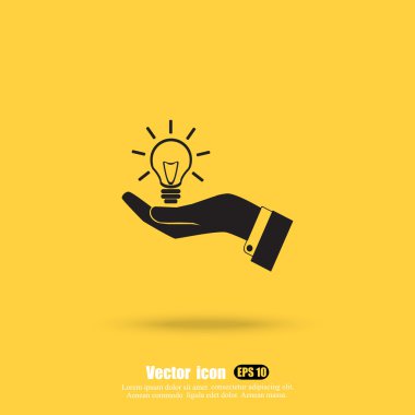 ampul simgesi ile el