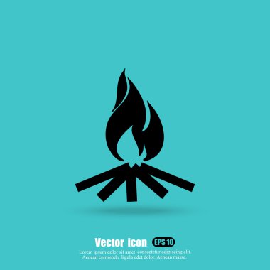 yakıcı şenlik ateşi simgesi