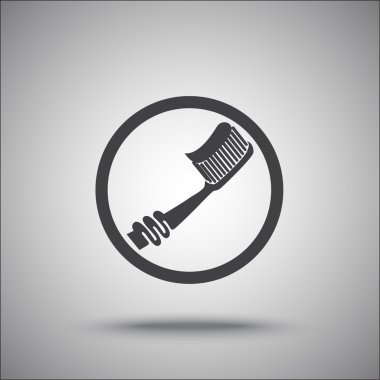 Diş fırçası Diş macunu simgesi ile