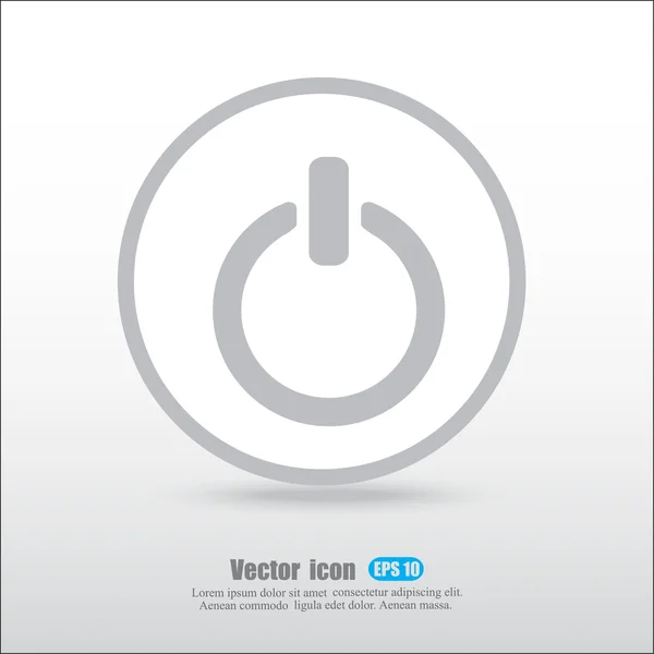 Botón de encendido icono — Vector de stock