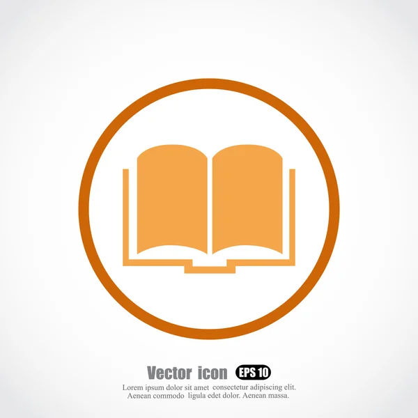 Livre, icône de l'éducation — Image vectorielle