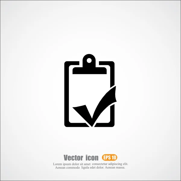 Lista de verificación Icono — Vector de stock