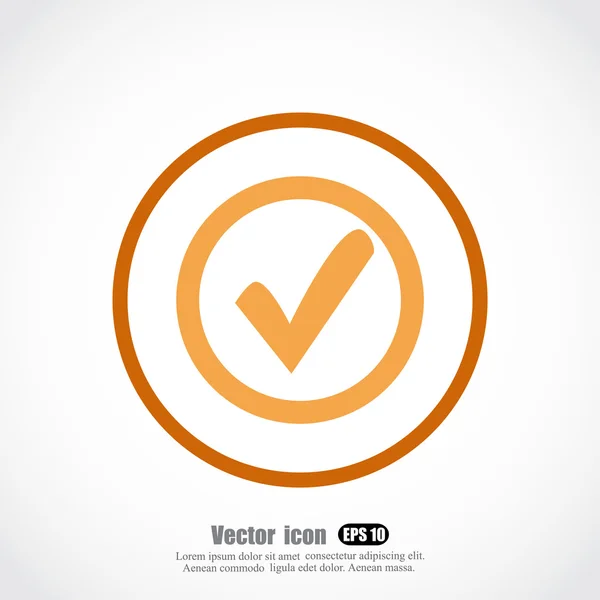 Marca de verificación icono — Vector de stock