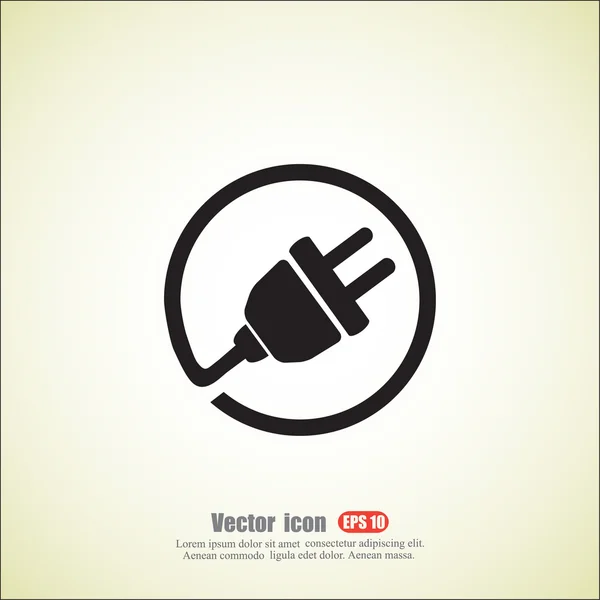 Electricity plug icon — Stock Vector