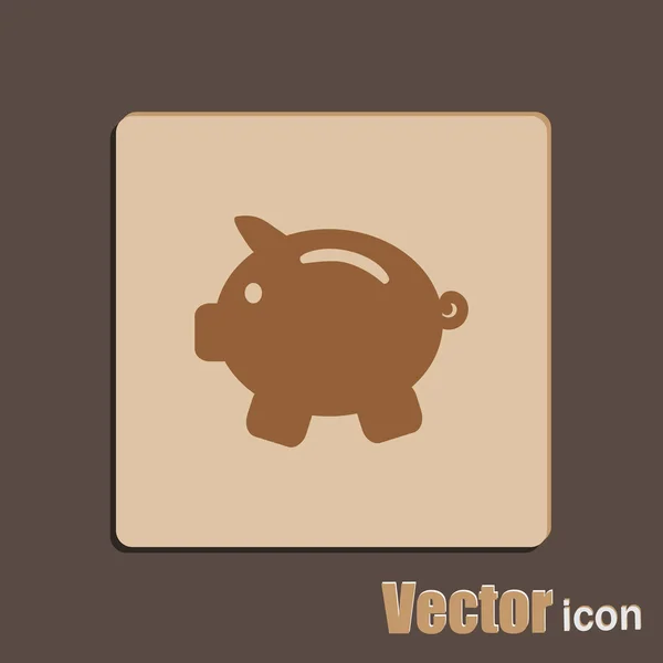 Pictogram spaarvarken — Stockvector