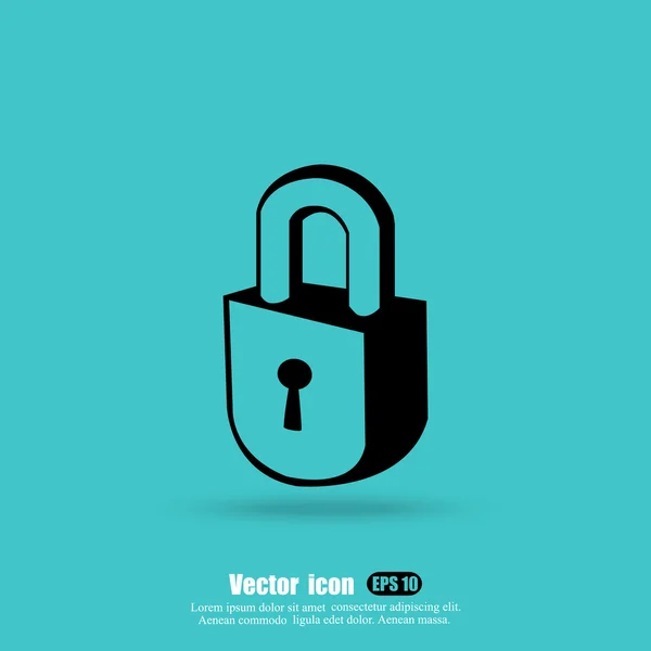 Verrouillage, icône cadenas — Image vectorielle