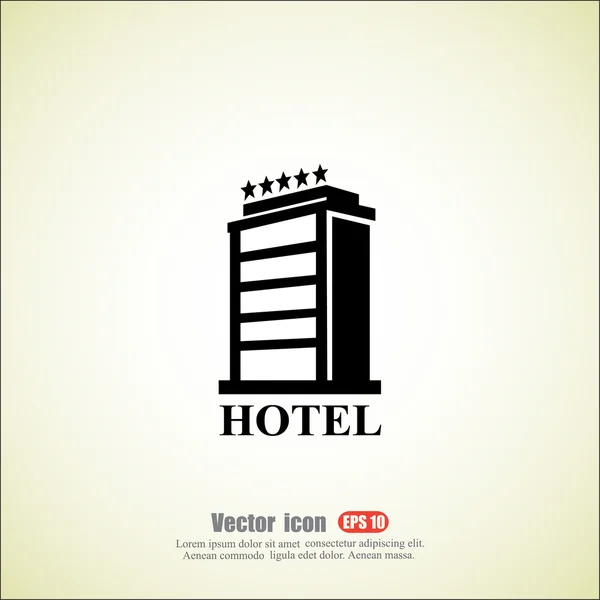 Luxe hotel pictogram — Stockvector