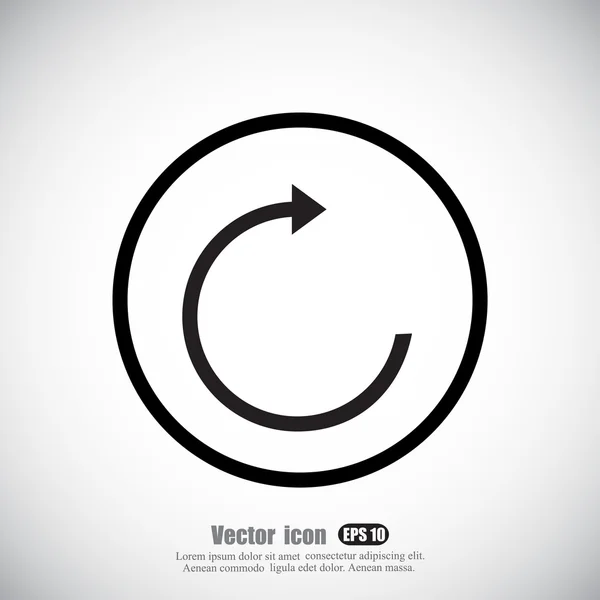 Recargar icono de flecha — Vector de stock