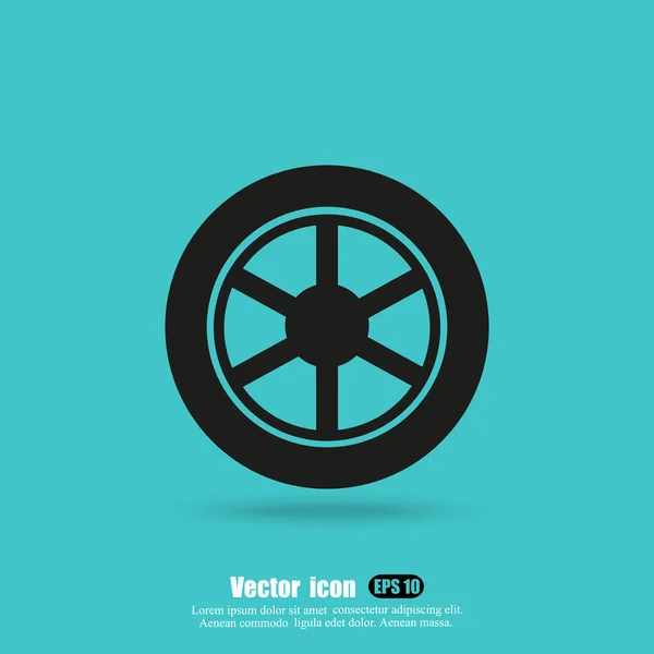 Car wheel icon — Stock Vector